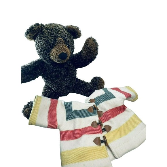 L.L. Bean Brown Soft Plush Stuffed Teddy Bear w Trapper Jacket 17” Toy Possible - Picture 8 of 12